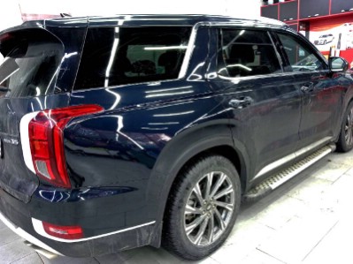 Бронирование заднего правого крыла на автомобиле Hyundai Palisade
