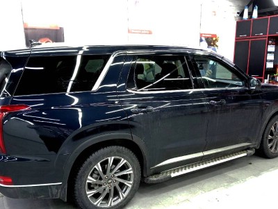 Бронирование заднего правого крыла на автомобиле Hyundai Palisade