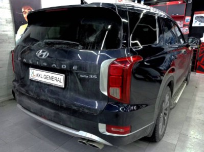 Бронирование заднего правого крыла на автомобиле Hyundai Palisade