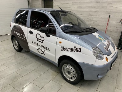 Тонирование задней полусферы остекления авто Daewoo Matiz