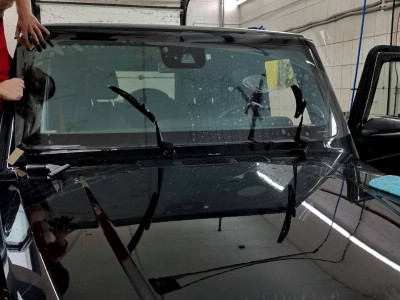 Демонтаж старой защитной пленкой Clearex и монтаж новой Mercedes G Class W463