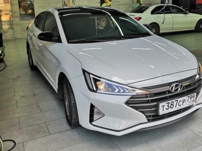 Тонирование задней оптики Hyundai Elantra 2019-