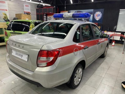 Тонирование остекление задней полусферы Lada Granta