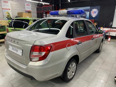 Тонирование остекление задней полусферы Lada Granta