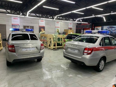 Тонирование остекление задней полусферы Lada Granta