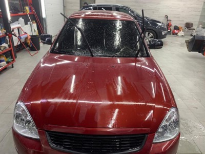 Lada Priora Тонирование всего остекления