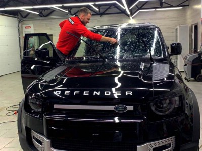 Тонирование задней полусферы Land Rover Defender
