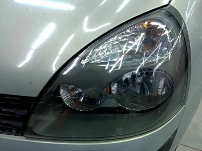 Полировка и бронирование фар + тонирование задней полусферы RENAULT SYMBOL