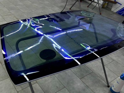 Тонирование лобового стекла плёнкой хамелеон Mercedes S-Klass W222