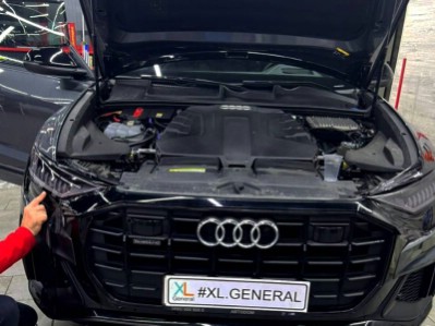 Тонирование передних стёкол и затемнение передней оптики Audi Q8