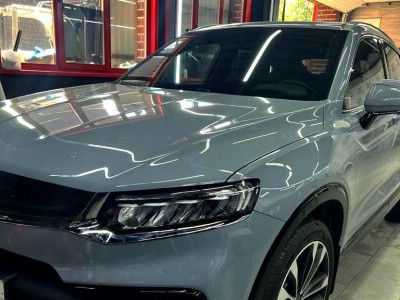 Тонирование задней полусферы 15% и защита фар полиуретановой пленкой Geely Tugella