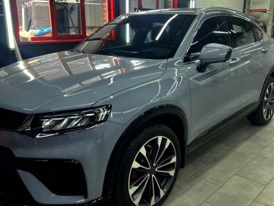 Тонирование задней полусферы 15% и защита фар полиуретановой пленкой Geely Tugella