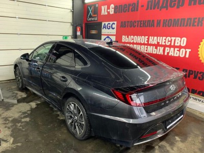 Тонирование задней полусферы Hyundai Sonata 4D Sed 2019-