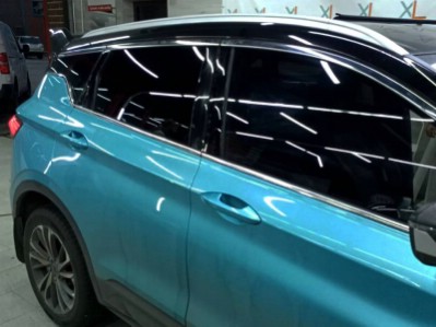 Тонирование задней полусферы и двух передних стекол на автомобиле GEELY COOLREY