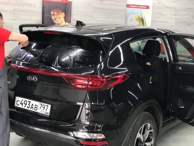 Тонирование задней полусферы Kia Sportage 5D SUV 2016-