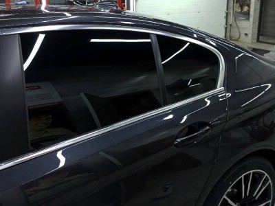 Тонирование задней полусферы на BMW 520