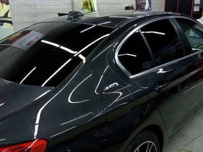 Тонирование задней полусферы на BMW 520