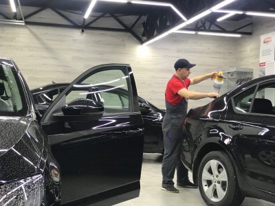 Тонирование задней полусферы Skoda Octavia 2013-