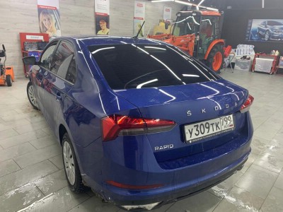 Тонирование задней полусферы Skoda Rapid 5D Liftback 2020-