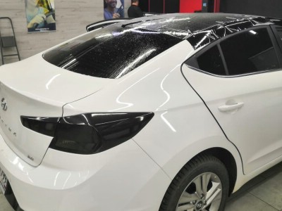 Тонирование задних фонарей Hyundai Elantra 4D Sed