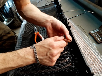 Установка сетки в бампер