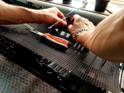 Установка сетки в бампер