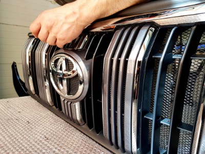 Установка сетки в бампер