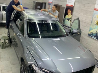 Стайлинг защита кузова матовой полиуретановой плёнкой Volvo XC-90