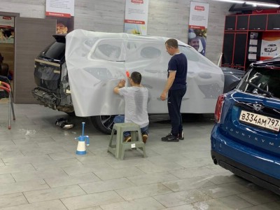 Стайлинг защита кузова матовой полиуретановой плёнкой Volvo XC-90