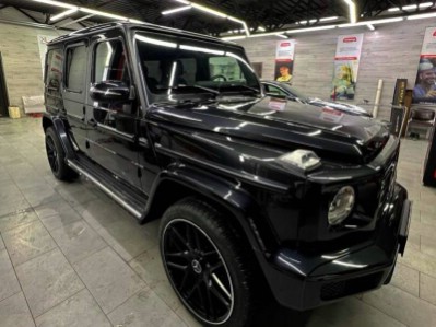 Защита зон риска лакокрасочного покрытия полиуретановой пленкой + защита лобового стекла пленкой ClearPlex Mercedes G-class