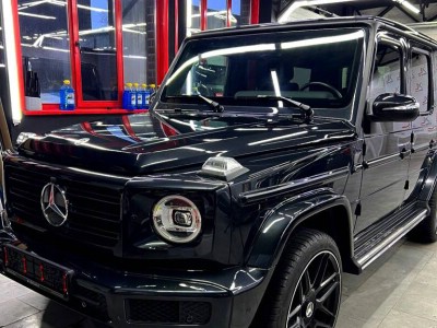 Защита зон риска лакокрасочного покрытия полиуретановой пленкой + защита лобового стекла пленкой ClearPlex Mercedes G-class